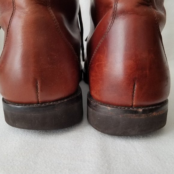 Cole Haan Leather Boots Mens 13 Brown Moc Toe 1145 Lace Up Ankle Vintage - Picture 6 of 13